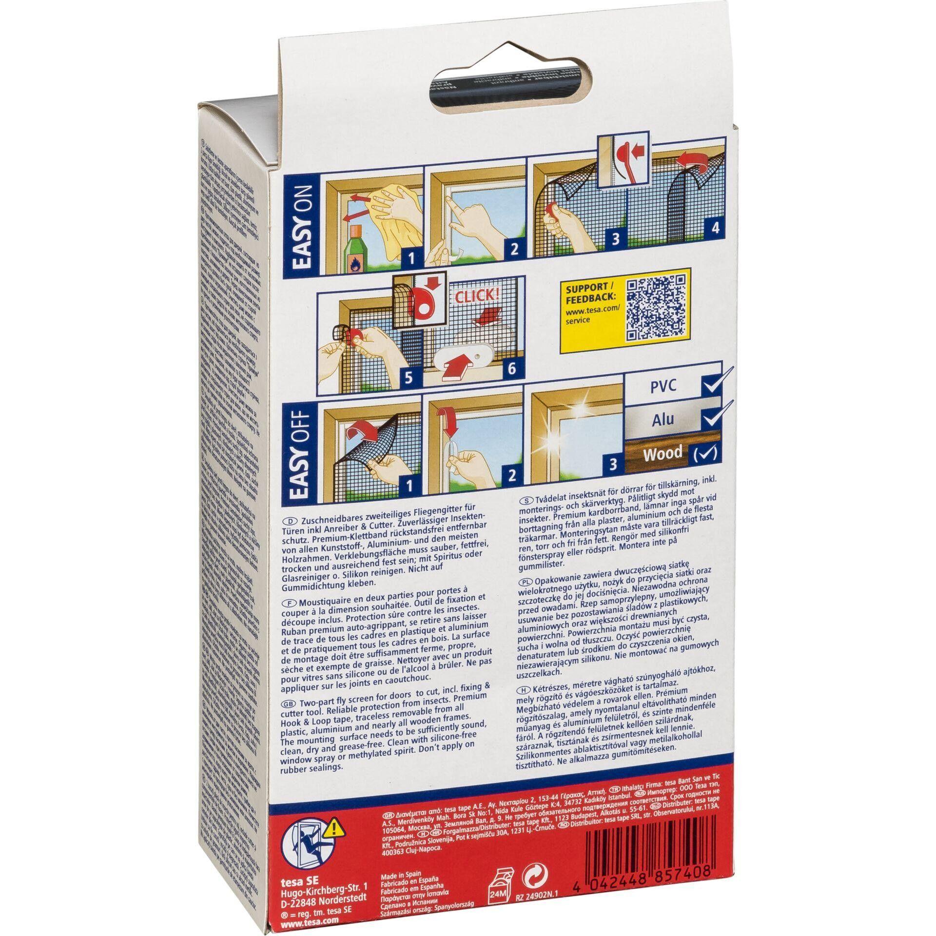 Rede Mosquiteira para Porta TESA Insect Stop Comfort (Preto) — miniatura 2