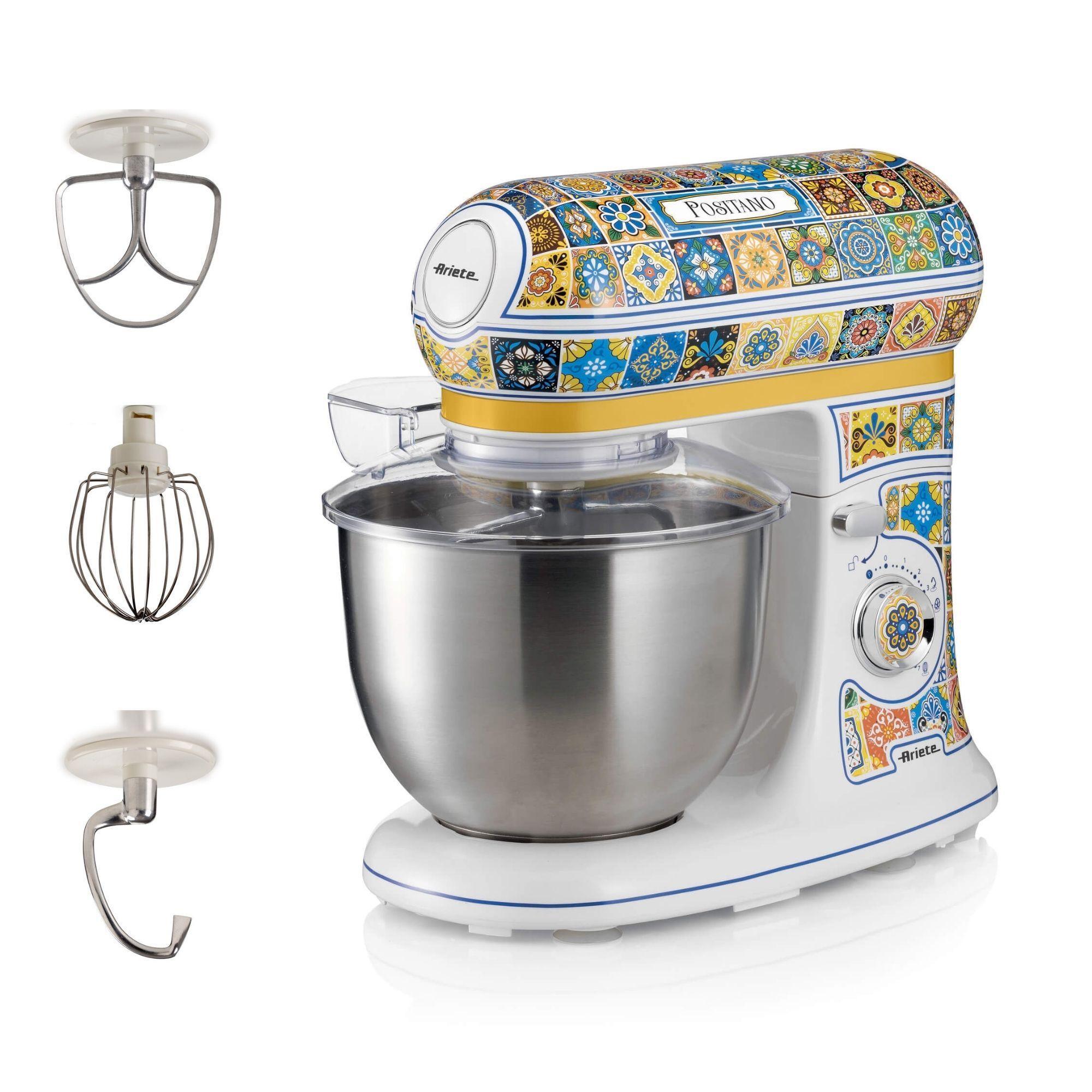 Batedeira Planetária ARIETE Positano (2400 W - 5,5 l - Altura 38,5 cm - Azul e Amarelo), miniatura 3