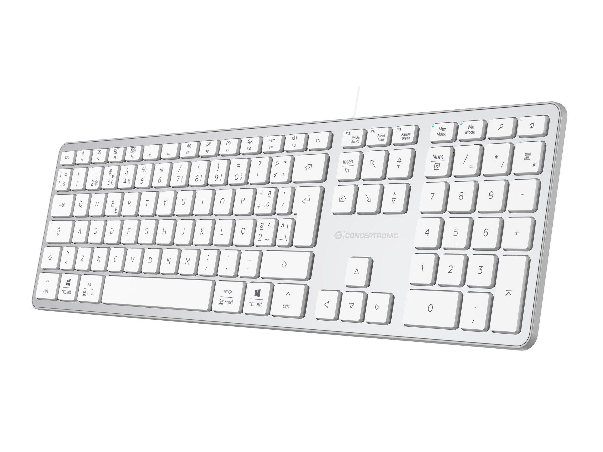 Teclado CONCEPTRONIC KAYNE02WPT (Português - Tamanho completo - USB - Branco) — miniatura 7