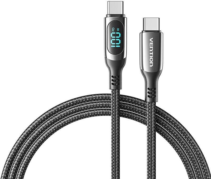 Cabo USB-C VENTION TAYBAV (1,2 m - USB-C - Preto) — miniatura 4