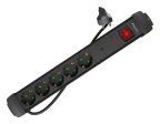 Bloco de Tomadas LANBERG SP1-05F-0300-BK (Tipo F - Preto)