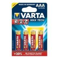 Pilhas Alcalinas VARTA Longlife Max Power AAA (Vermelho)