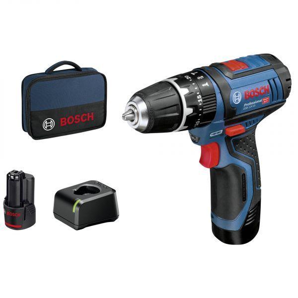Berbequim Aparafusador de Percussão BOSCH GSB 12V-15 Professional (Azul e Preto), miniatura 3