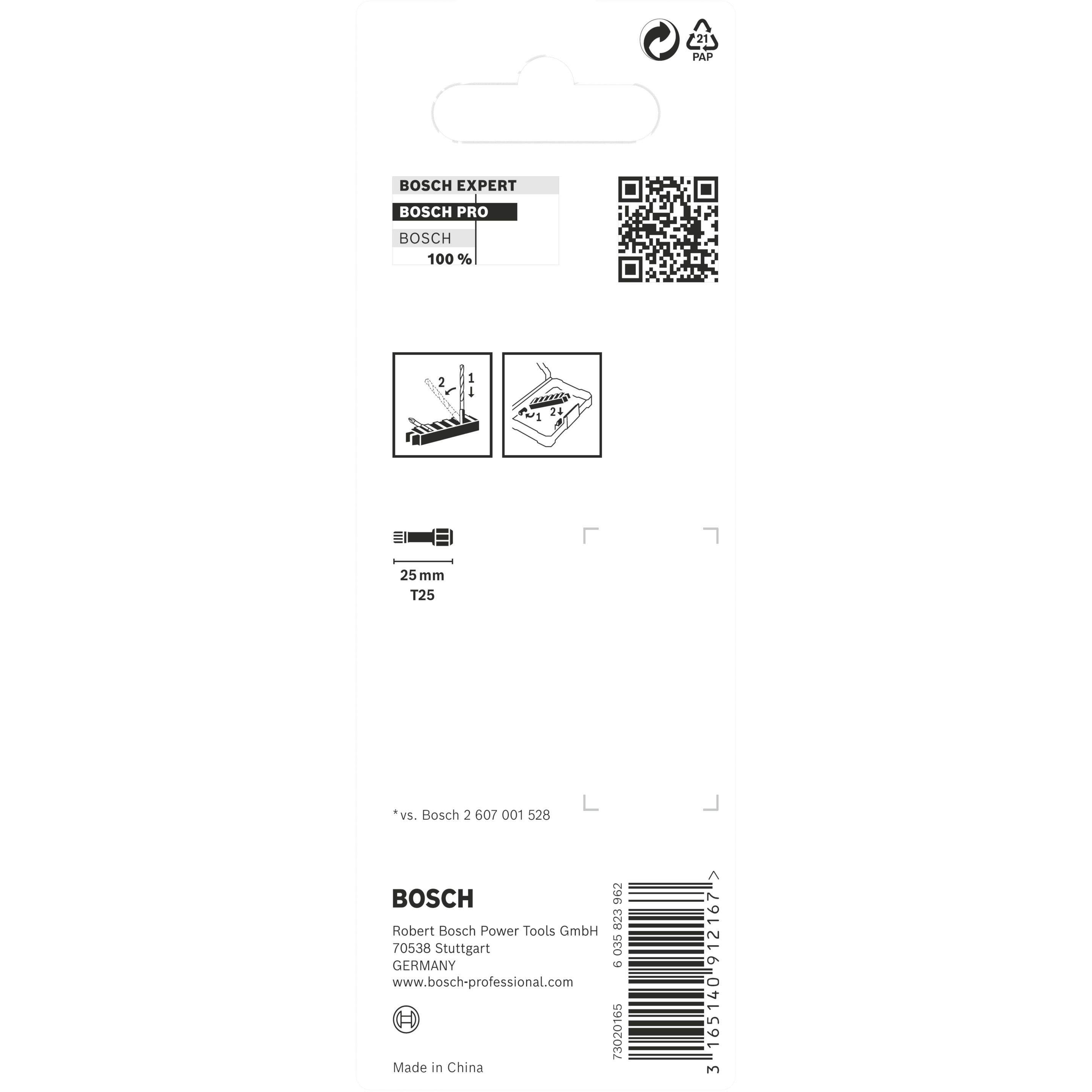 Conjunto de Pontas de Aparafusar BOSCH Impact Control 2608522381 (8 x T25 - 25 mm), miniatura 3