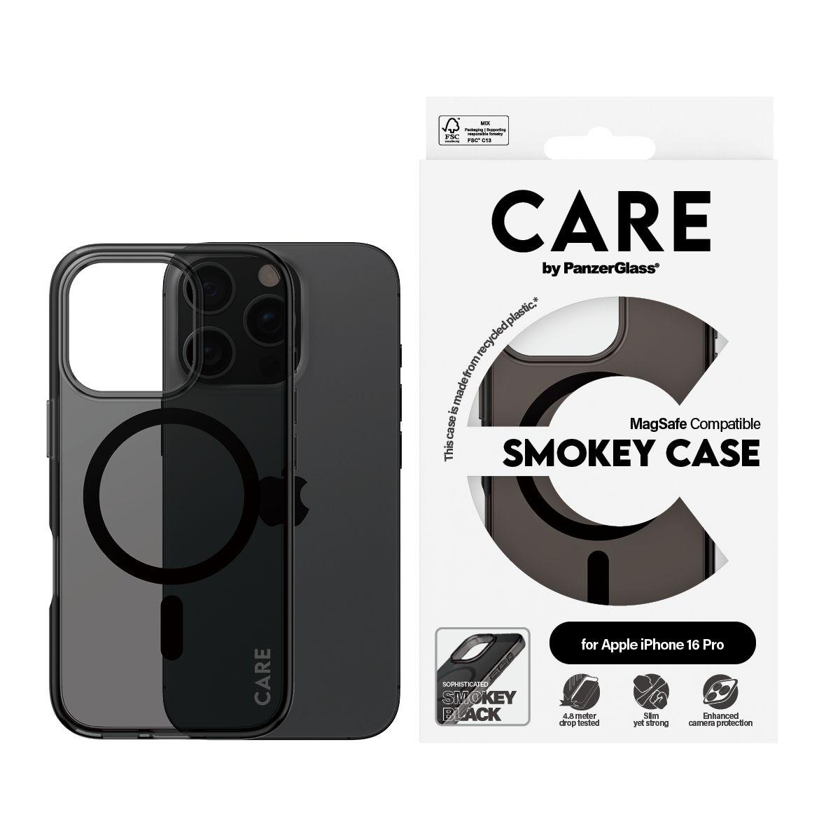 Capa PANZERGLASS CARE Case Flagship Smokey MagSAFE iPhone 16 Pro (Apple iPhone 16 Pro - Apple - Preto), miniatura 2