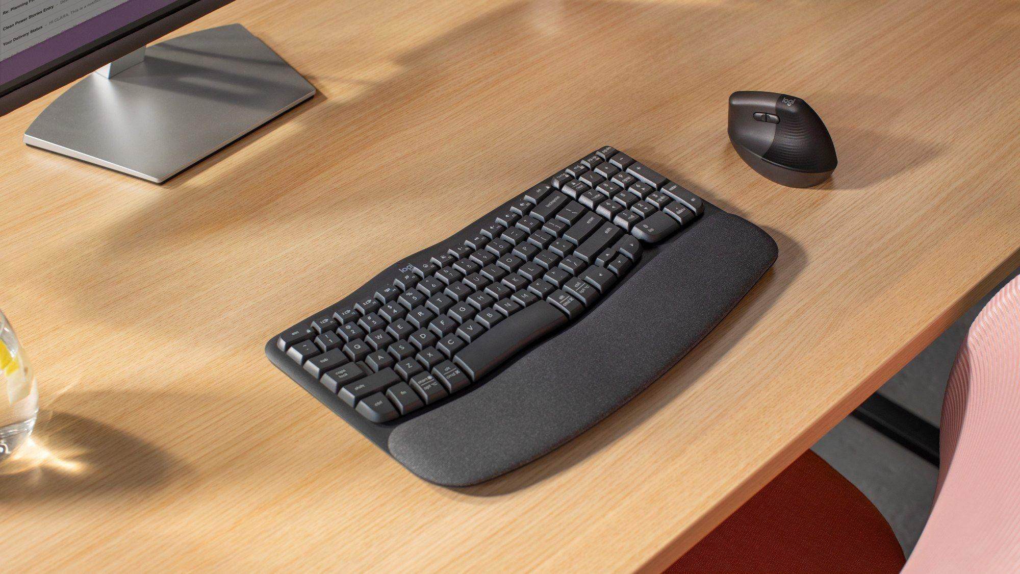 Teclado LOGITECH Wave Keys (Checo - Interruptor de membrana - Tamanho completo - Grafite) — miniatura 9