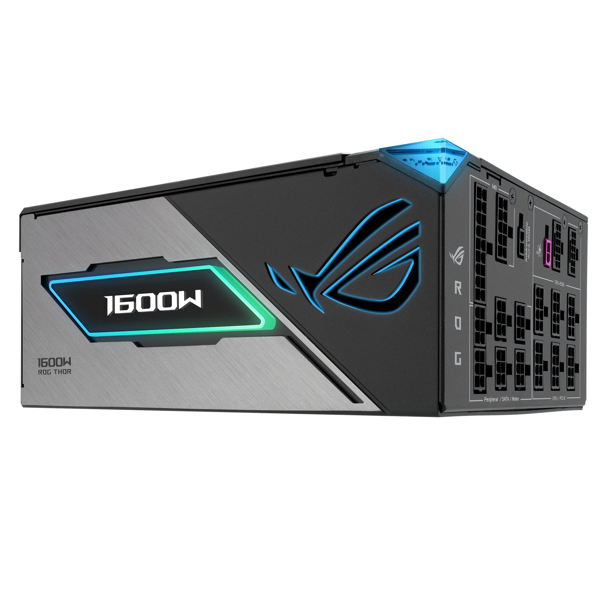 Fonte de Alimentação ASUS ROG Thor 1600T3 Gaming (ATX - 1600 W - 80 PLUS Titanium - Cinzento), miniatura 3