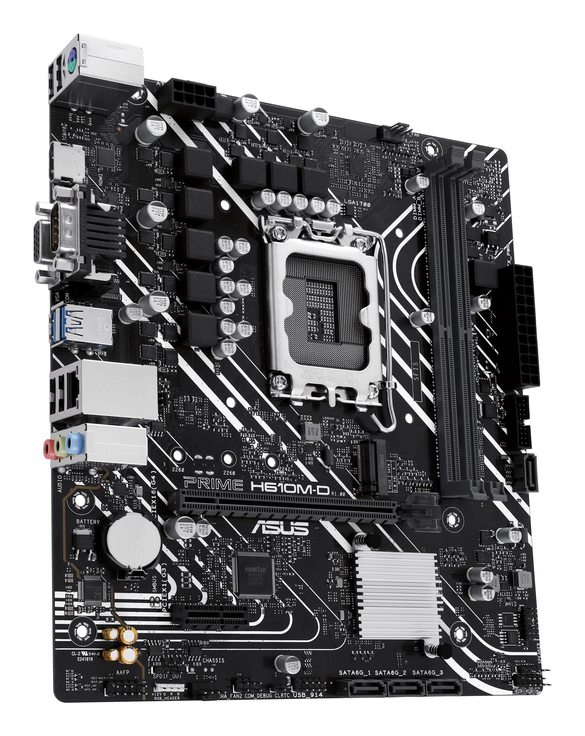 Motherboard ASUS PRIME H610M-D (LGA 1700 - micro ATX - Duplo canal), miniatura 4