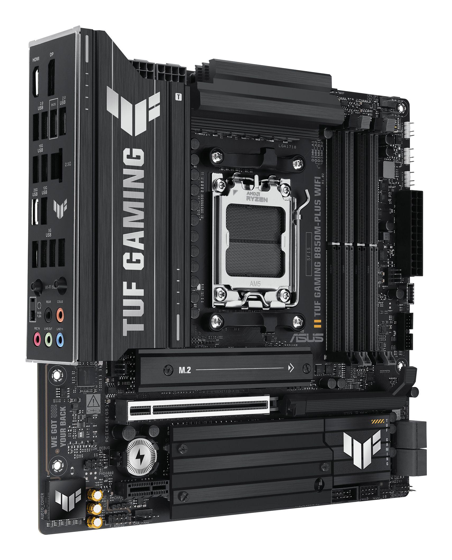 Motherboard ASUS TUF GAMING B850M-PLUS WIFI (AM5 - micro ATX - Duplo canal - Preto) — miniatura 5