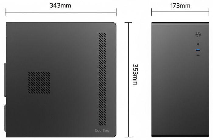 Caixa de Computador COOLBOX M640C (Micro ATX, Mini-ITX - Torre Micro-ATX - Aço SPCC 0,6 mm e SGCC 0,4 mm - Preto) — miniatura 9