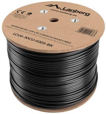 Cabo de Rede Exterior LANBERG LCU6-30CU-0305-BK (305m - CAT. 6 - Preto), miniatura 2