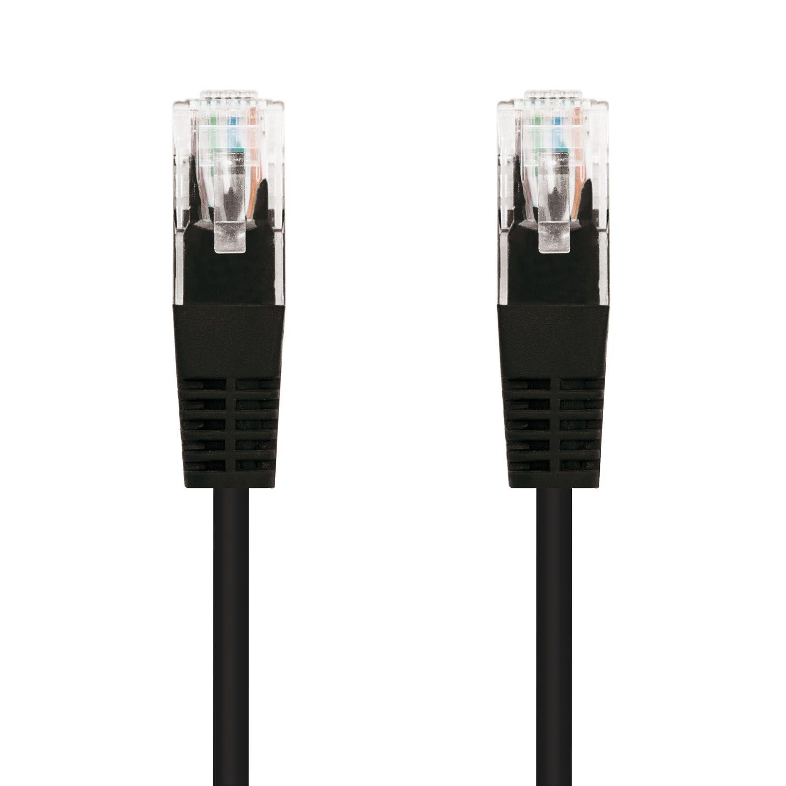 Cabo de Rede NANOCABLE 10.20.0400-BK (0,5 m - Cat6e - RJ-45 - Preto) — miniatura 2