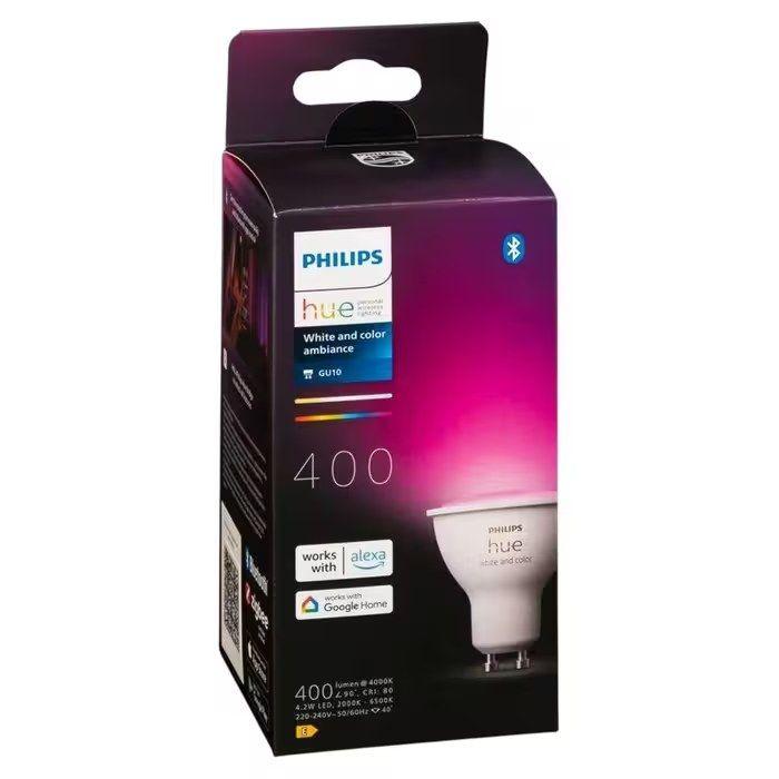 Lâmpada Inteligente PHILIPS Hue GU10 White & Color Ambiance Smart-Spot 929003666501 (Plástico - Branco) — miniatura 4