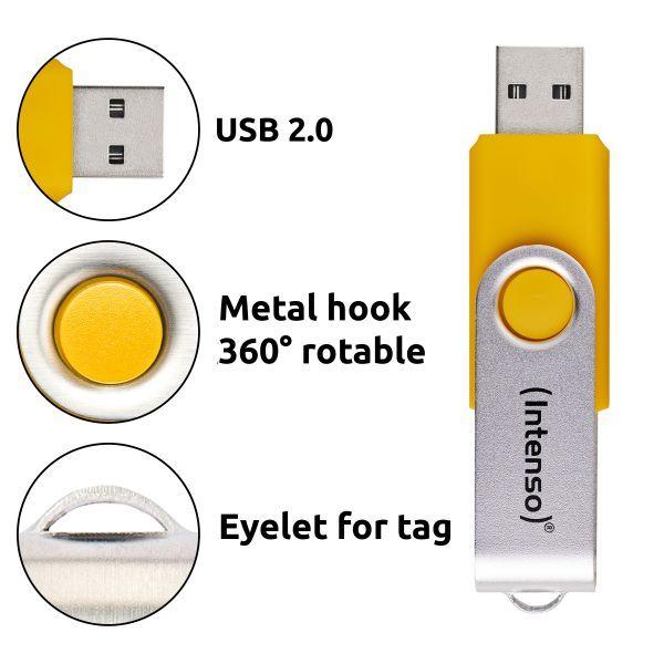 Pen USB INTENSO Office Line Multipack 64GB (Rotação - USB Tipo-A - USB 3.2 Gen 1 - Multicor) — miniatura 2