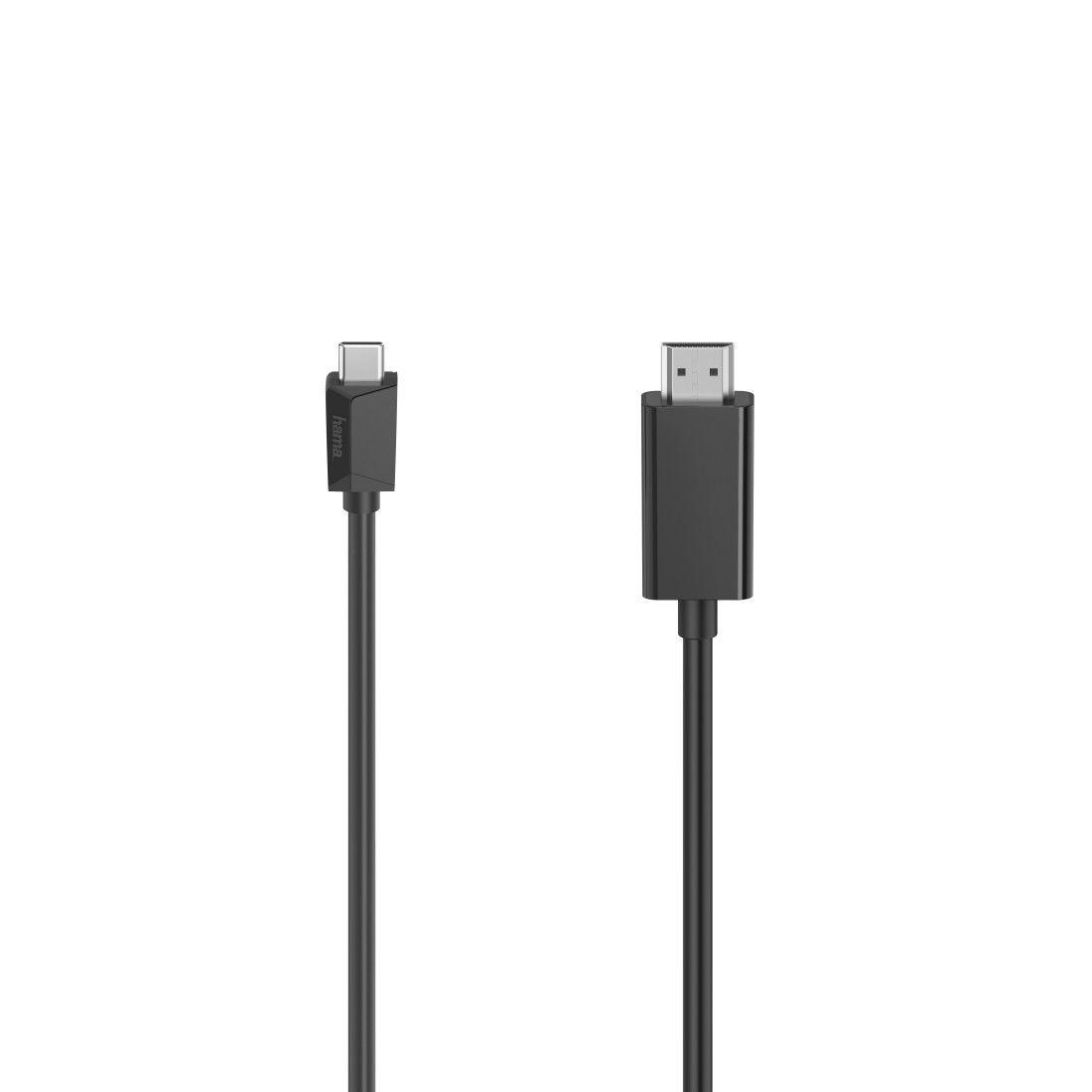 Cabo HAMA 00200718 (1,5 m - HDMI Type A - USB C - Preto)