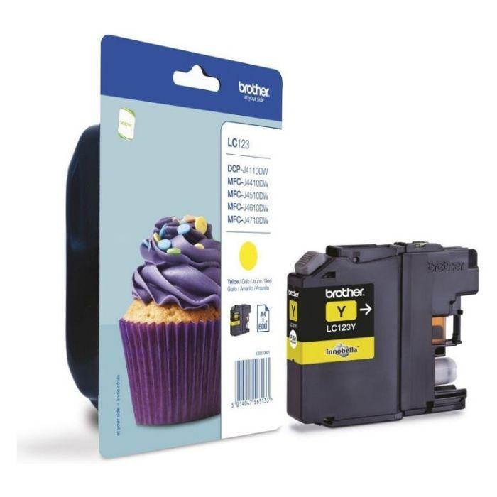 Tinteiro BROTHER LC123YBP (600 páginas - Amarelo), miniatura 3