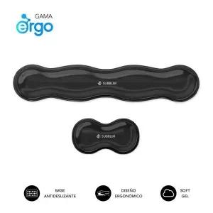 Conjunto de Apoios de Pulso para Teclado e Rato SUBBLIM Pack Ergo Crystal Flex (Antideslizante - Teclado e rato - Preto) — miniatura 2