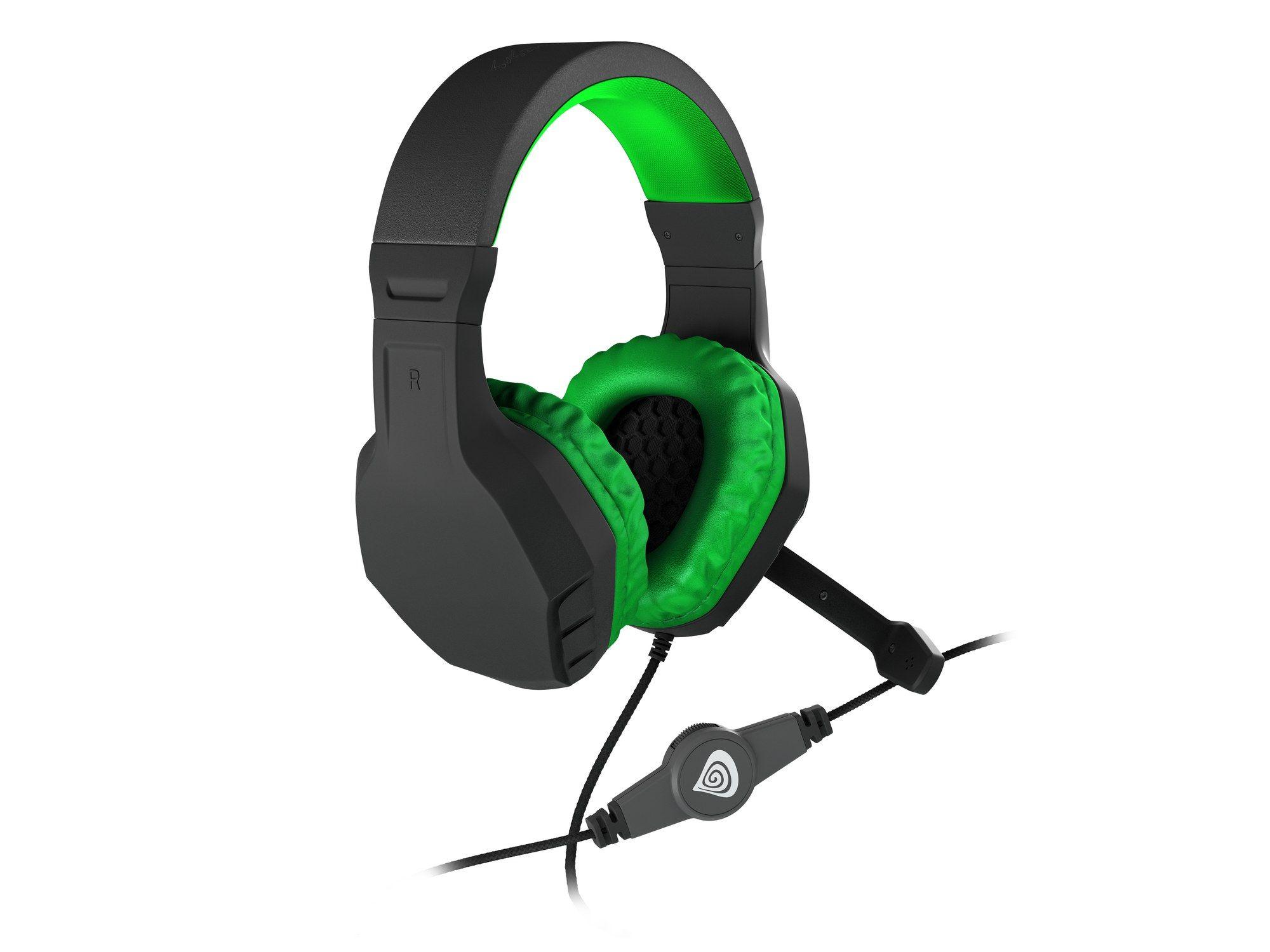 Headset Gaming GENESIS Argon 200 (Binaural - Com fios - Circum-aural - Preto e Verde) — miniatura 3