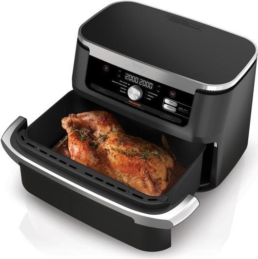 Fritadeira a Ar Quente Independente NINJA AF500EU (2470 W - 240 °C - 40 °C - Preto e Aço Inoxidável)