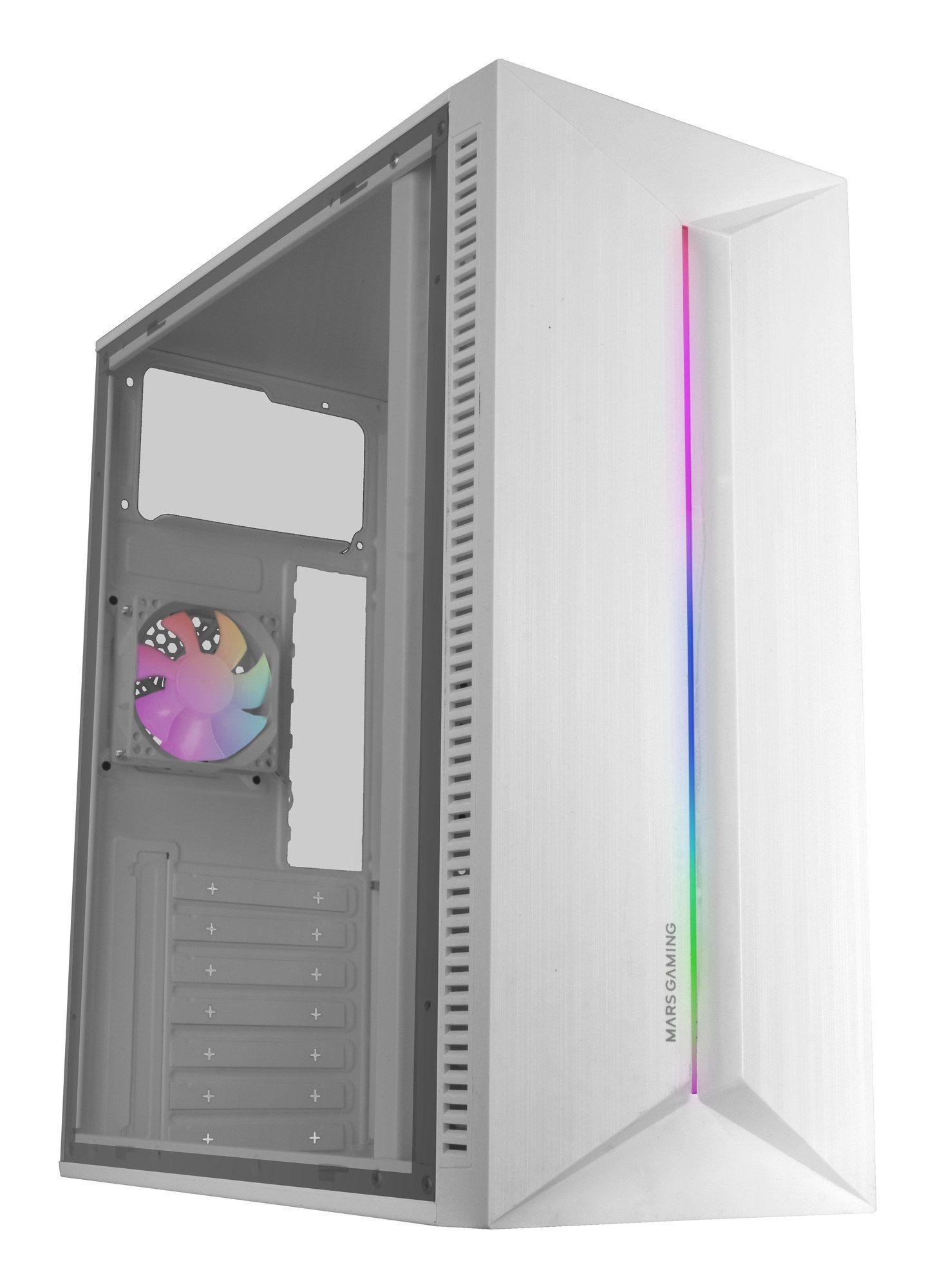 Caixa ATX MARS GAMING MCBLAZEW (ATX, Micro ATX, Mini-ITX - Semitorre - Vidro temperado - Branco)