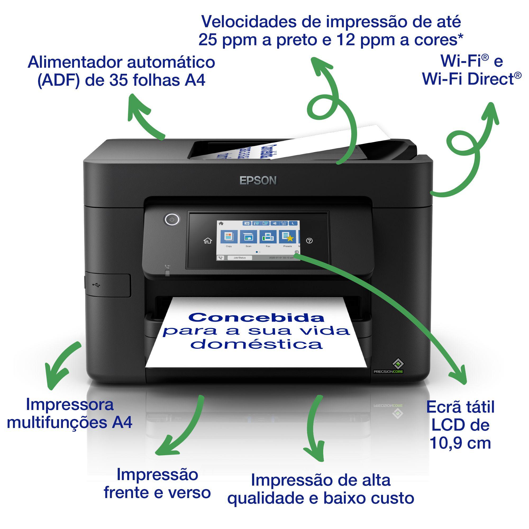 Impressora Multifunções EPSON WorkForce Pro WF-4820DWF (A4 - Impressão a cores - WiFi / Bluetooth - Preto) — miniatura 3