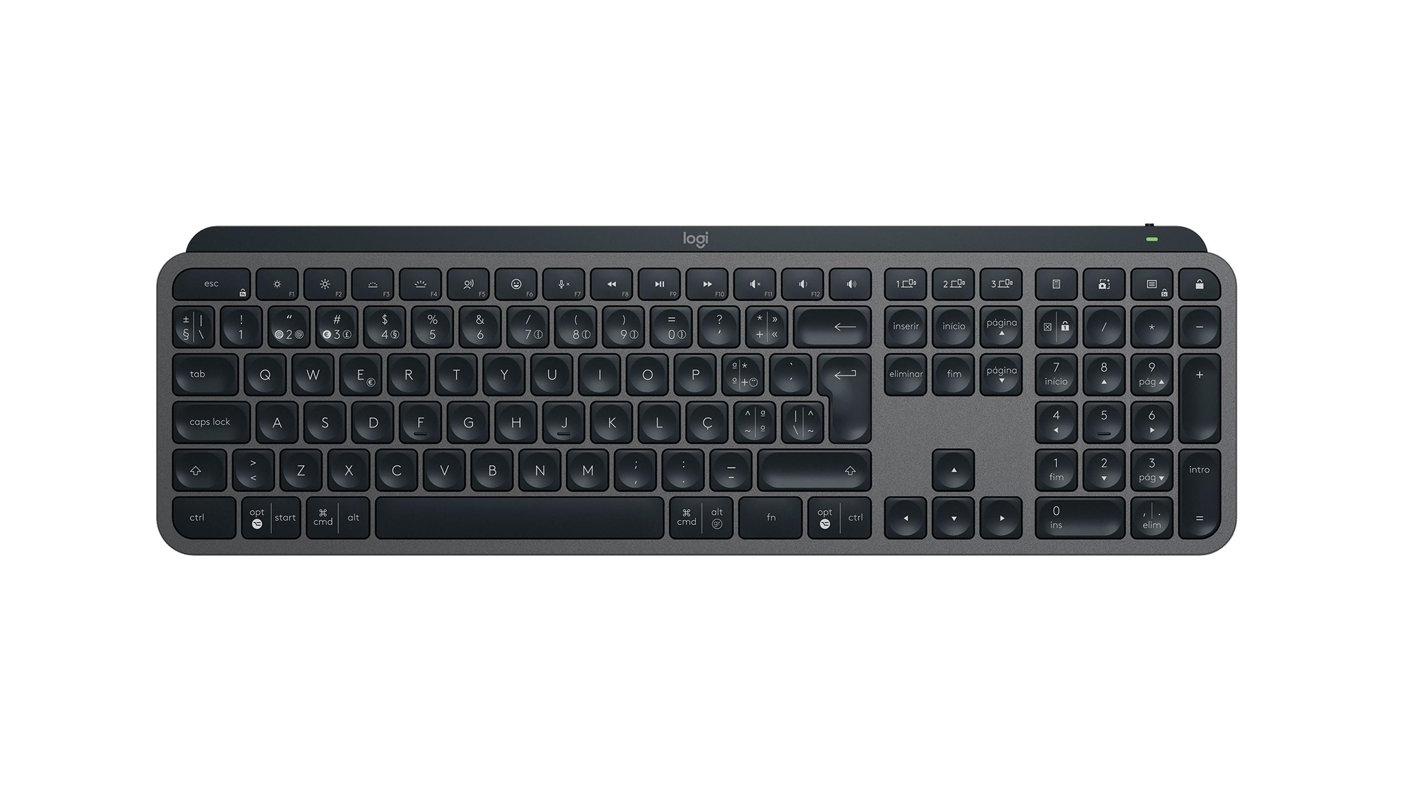 Teclado LOGITECH MX Keys S (Português - Teclas tesoura - Tamanho completo - Grafite) — miniatura 6
