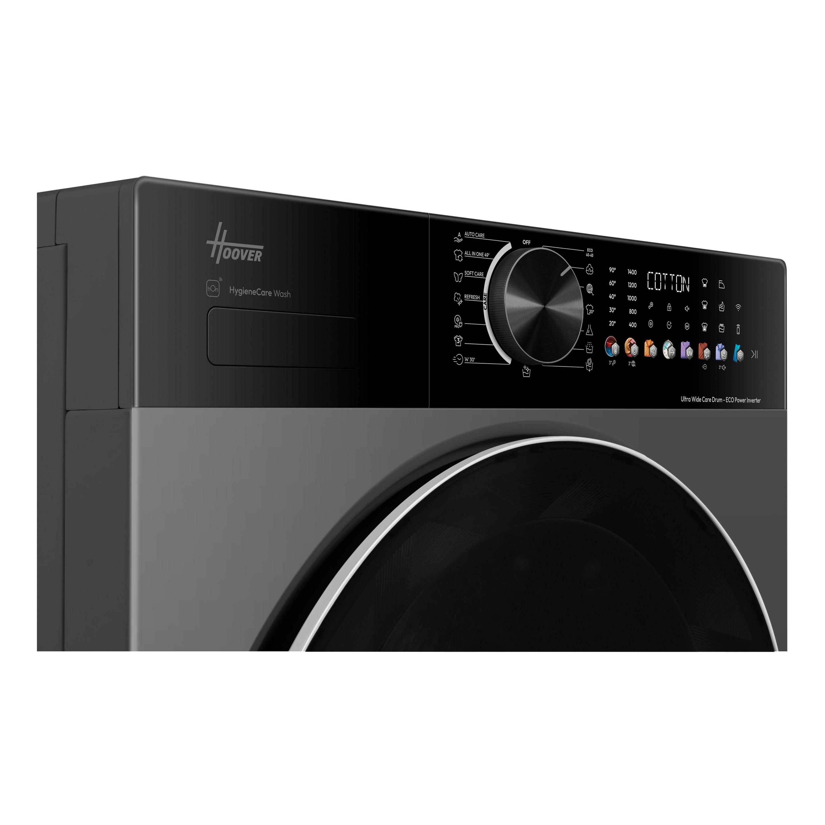 Máquina de Lavar Roupa Independente HOOVER H5W412BL10GUHS (1400 RPM - B - A - Preto), miniatura 6
