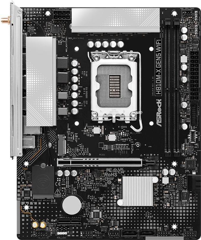 Motherboard ASROCK H810M-X GEN5 WiFi (LGA 1851 - Intel Core Ultra Series 2 - Micro ATX)