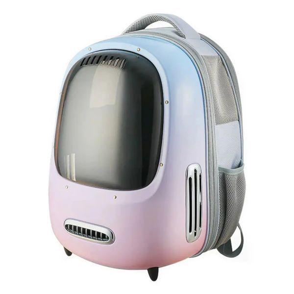 Mochila Transportadora para Gatos PETKIT Breezy2 (ABS, PC, tecido - Rosa e Azul) — miniatura 3