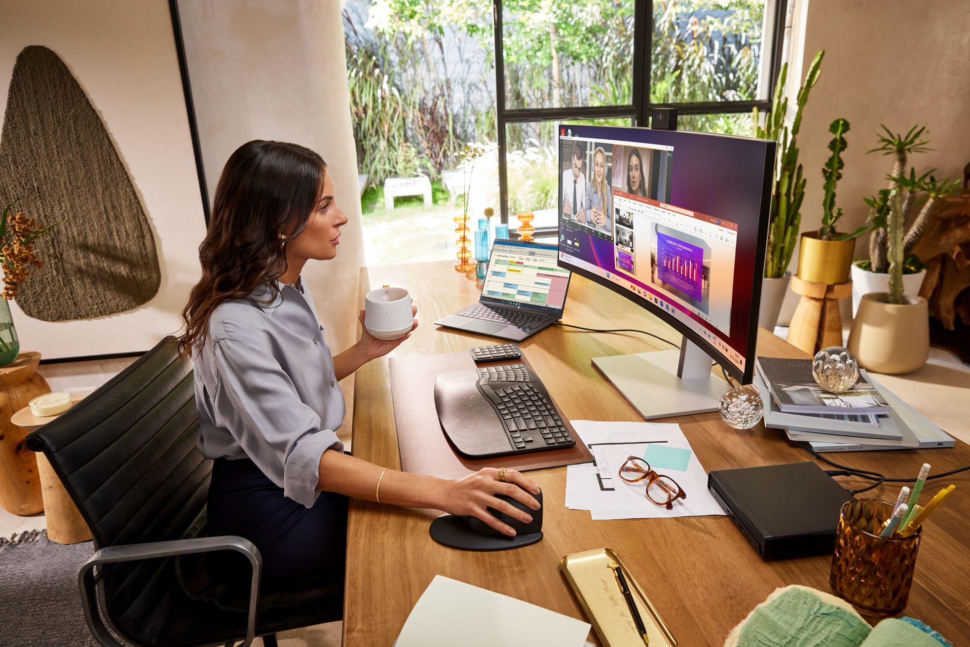 Monitor de Videoconferência HP Series 7 Pro 734pm (34" - IPS Black - 120 Hz - Preto/Prateado) — miniatura 8