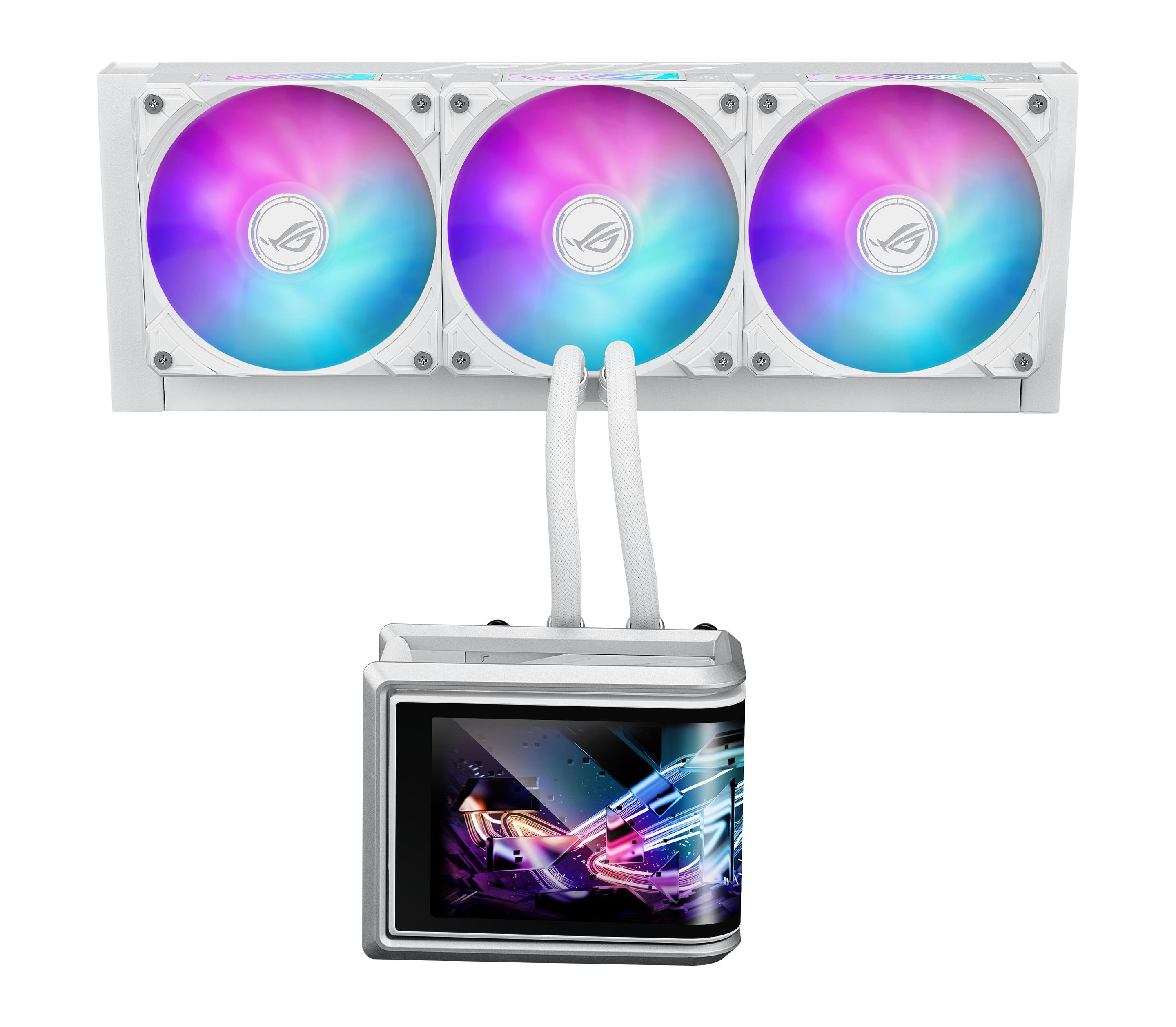 Sistema de Refrigeração Líquida Tudo-em-Um ASUS ROG Ryuo IV SLC 360 ARGB (12 cm - 2650 RPM - Multi - Branco), miniatura 4