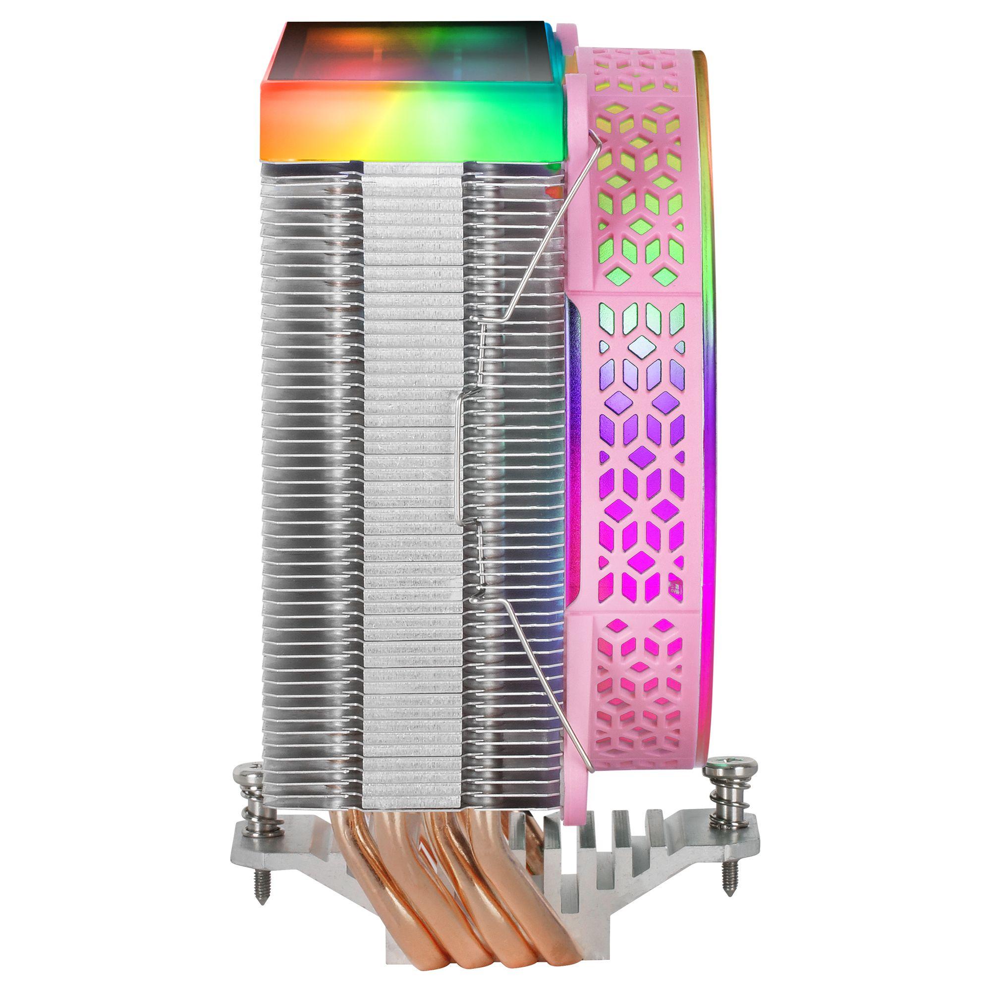 Dissipador de CPU MARS GAMING MCPU-VR (Cobre - ARGB - 4,8 W - Rosa), miniatura 4