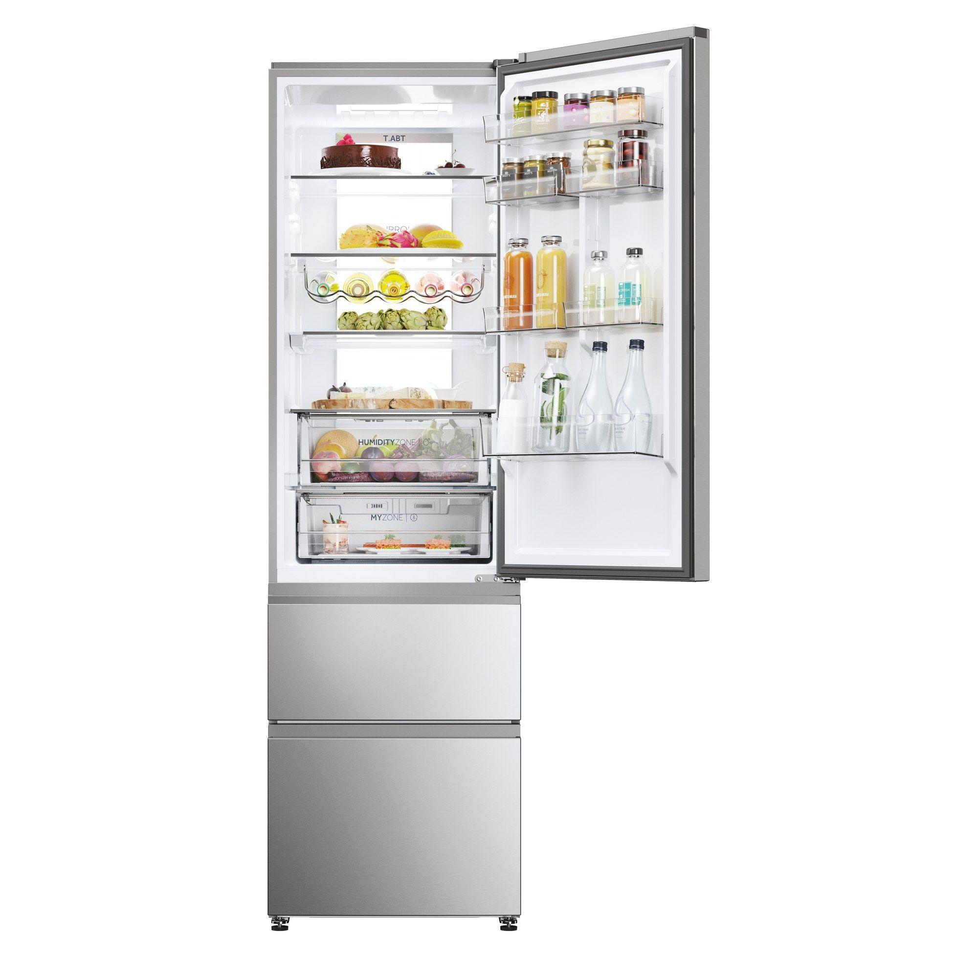 Frigorífico Combinado Independente HAIER HTW7620ANMG (414 L - 205x59,5x66,7 cm - 205 cm - Inox), miniatura 2