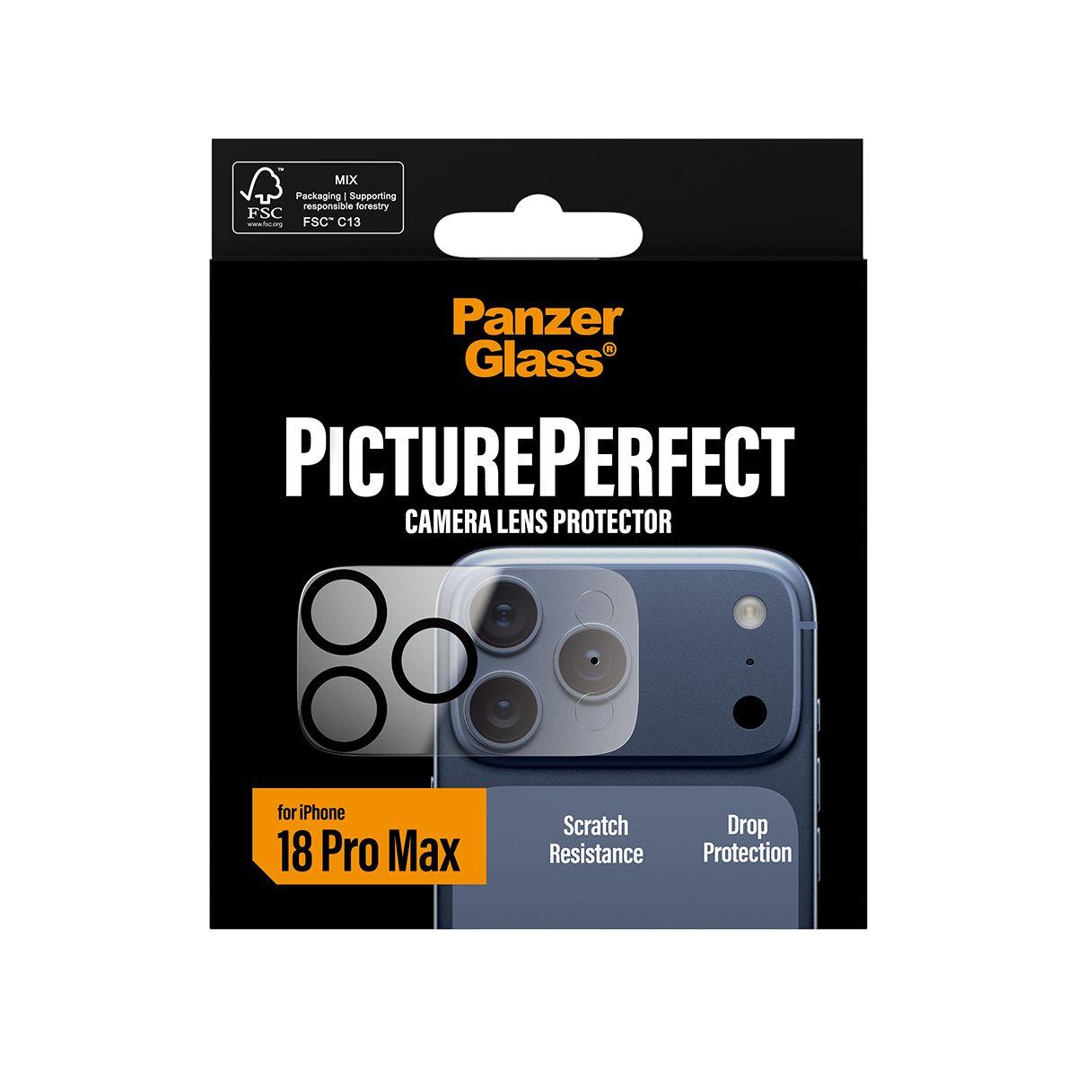 Protetor de Lentes de Câmara PANZERGLASS PicturePerfect para iPhone 18 Pro Max (Apple iPhone 18 Pro Max - Silicone - Transparente), miniatura 3
