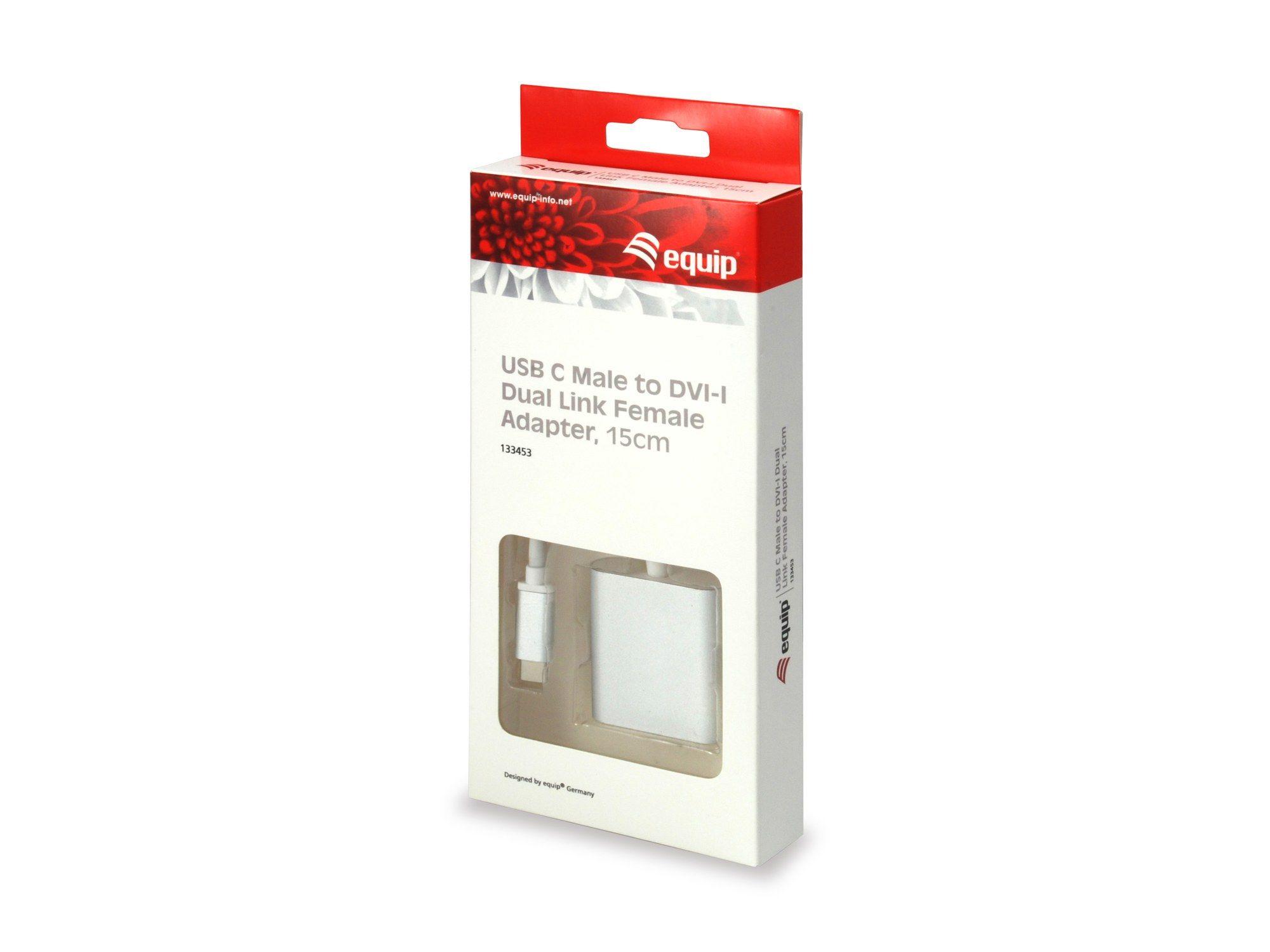 Adaptador USB-C para DVI-I EQUIP 133453 (15 cm - DVI-I - USB Type-C - Branco), miniatura 4