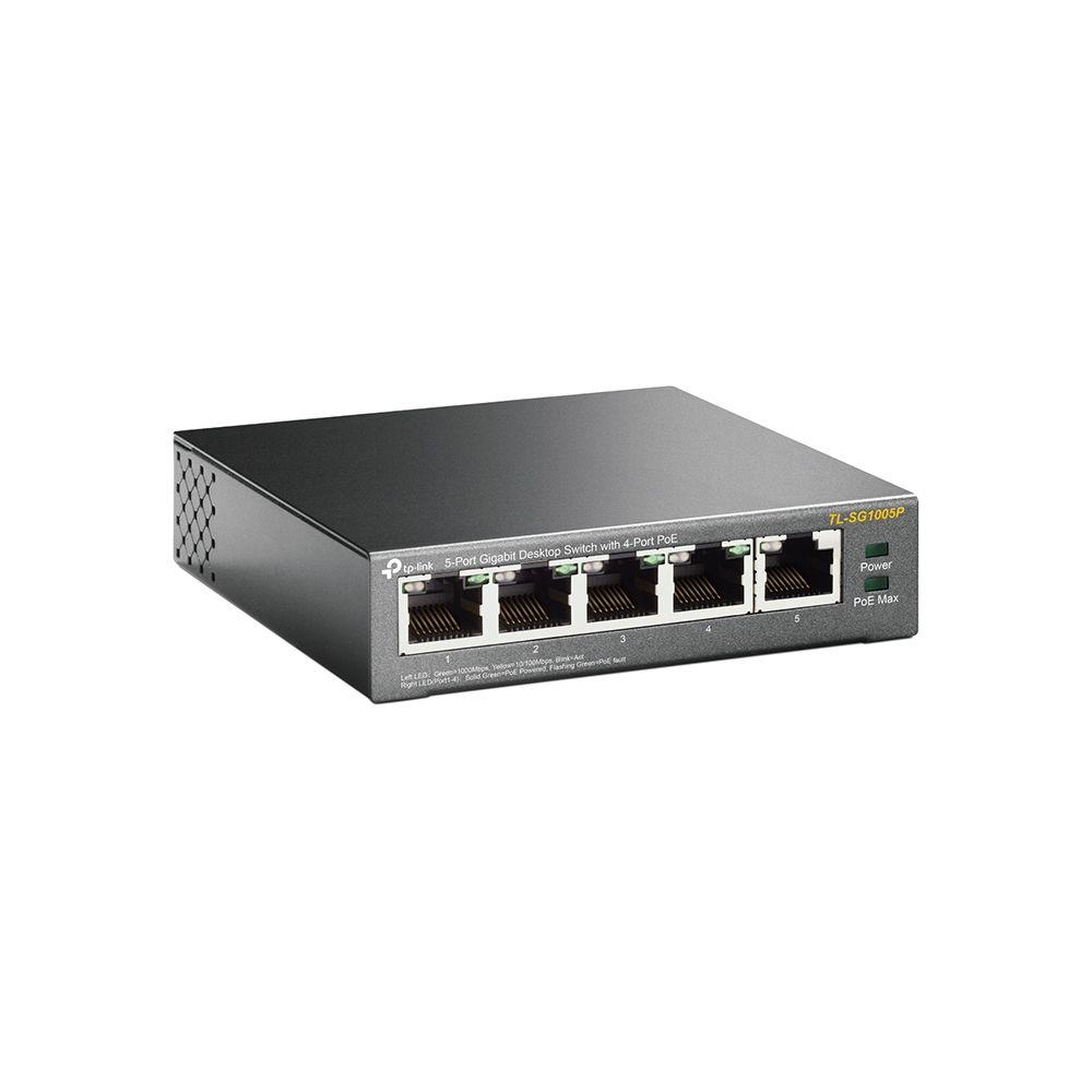 Switch TP-LINK TL-SG1005P V1 (Gigabit Ethernet - 10 Gbit/s - Preto), miniatura 2