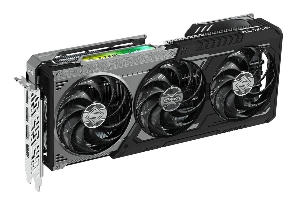 Placa Gráfica ASROCK Radeon RX 9070 XT Steel Legend Dark (Radeon RX 9070 XT - 16 GB - GDDR6 - Multicor), miniatura 3