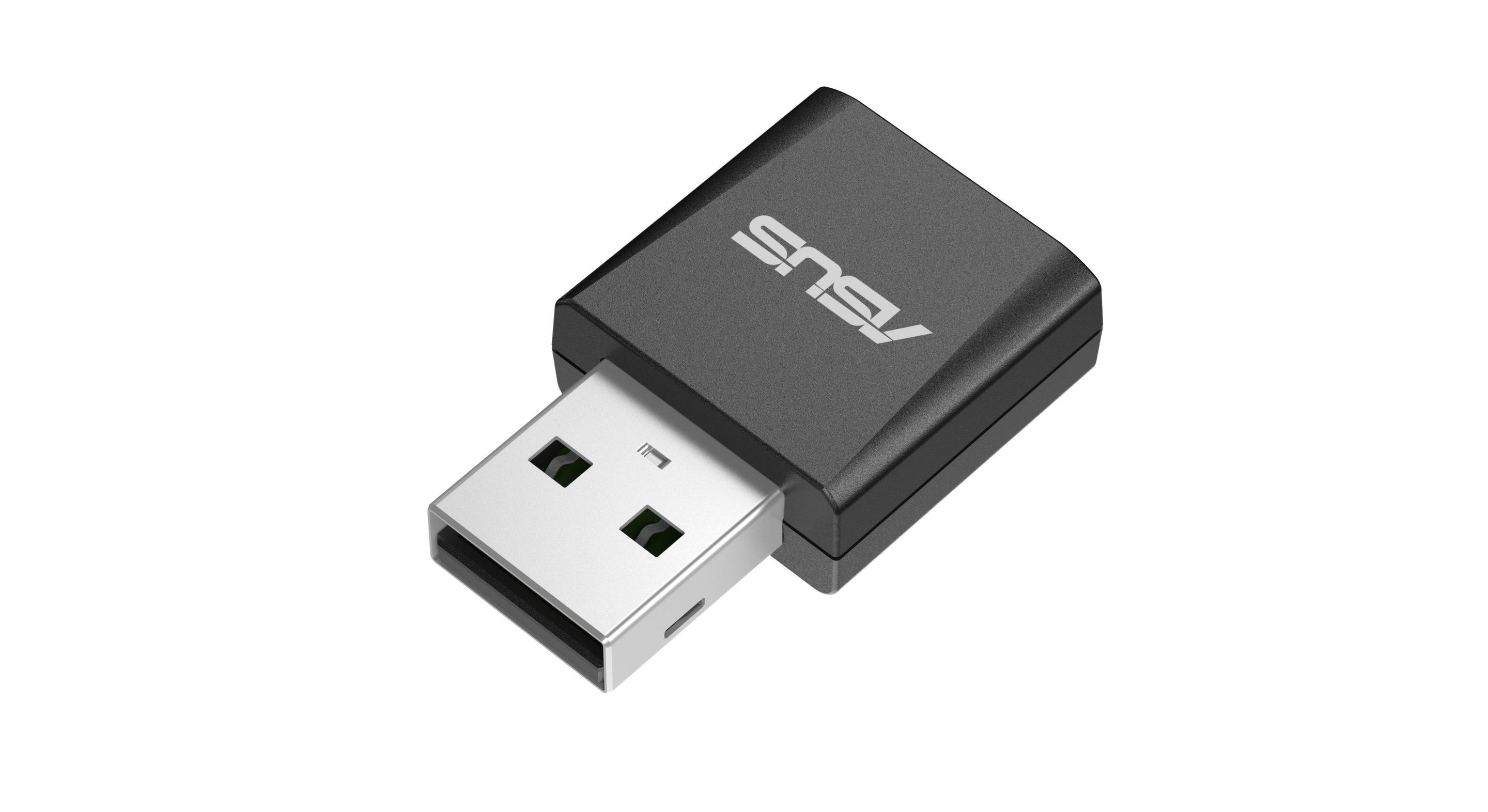 Adaptador USB Wi-Fi ASUS USB-BE92 Nano (Wi-Fi 7 - 688 Mbit/s - Tri-band - Preto)