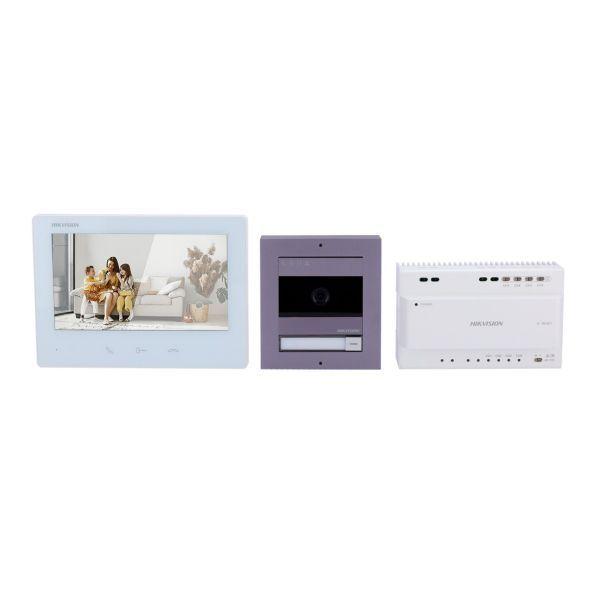 Kit de Vídeo Porteiro IP HIKVISION DS-KIS704EY/Aluminum (2MP - 4 Botões - 2 Fios HD - Wi-Fi - Alumínio), miniatura 2