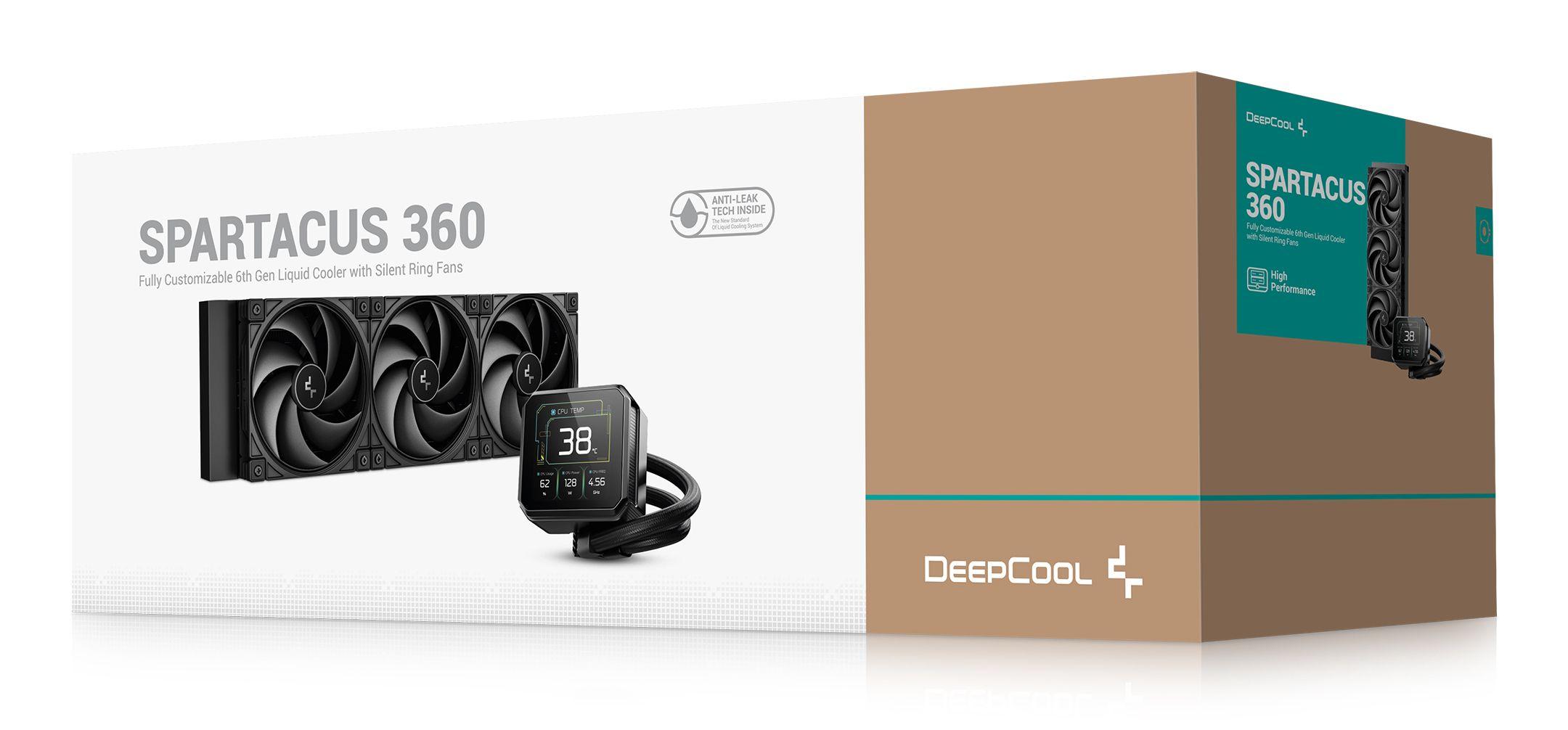 Kit de Arrefecimento Líquido DEEPCOOL Spartacus 360 LCD (12 cm - 2500 RPM - Multi - Preto) — miniatura 8