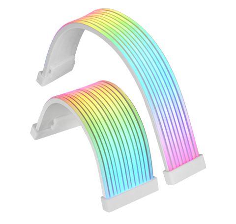 Extensor de Cabo de Alimentação ARGB MARS GAMING MCA16X (Silicone flexível - Branco), miniatura 2