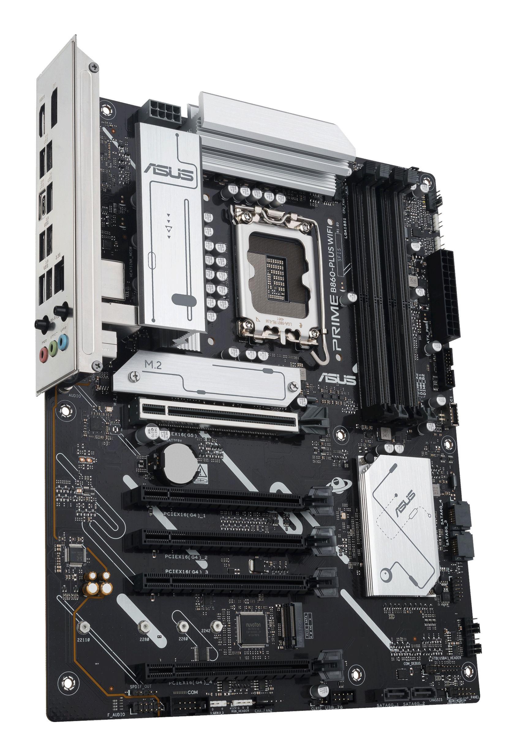 Motherboard ASUS PRIME B860-PLUS WIFI (LGA 1851 (Socket V1) - Intel Core Ultra - ATX - Preto e Alumínio) — miniatura 3