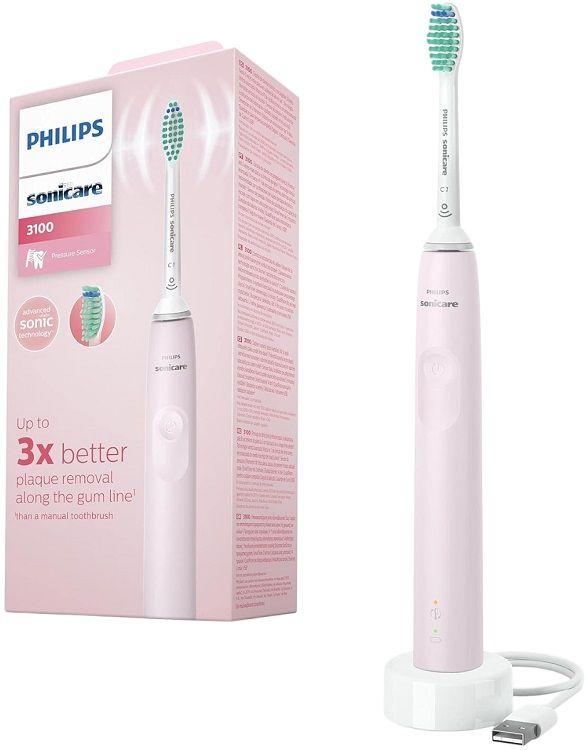 Escova de Dentes Elétrica Sónica PHILIPS Sonicare 3100 Series HX3671/11 (Rosa/Branco) — miniatura 2