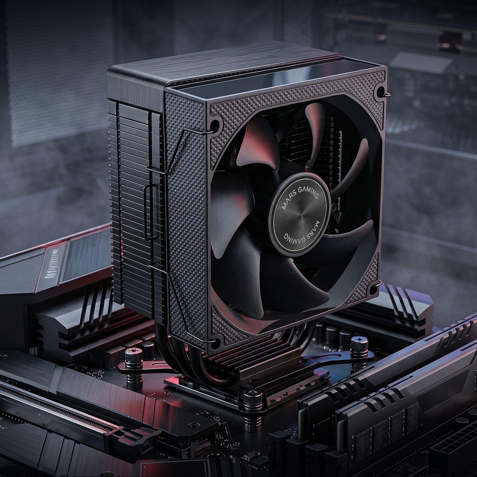 Dissipador CPU MARS GAMING MCPU-XPRO (Tripla torre - 90 mm - Altura 13,6 cm - Preto) — miniatura 3