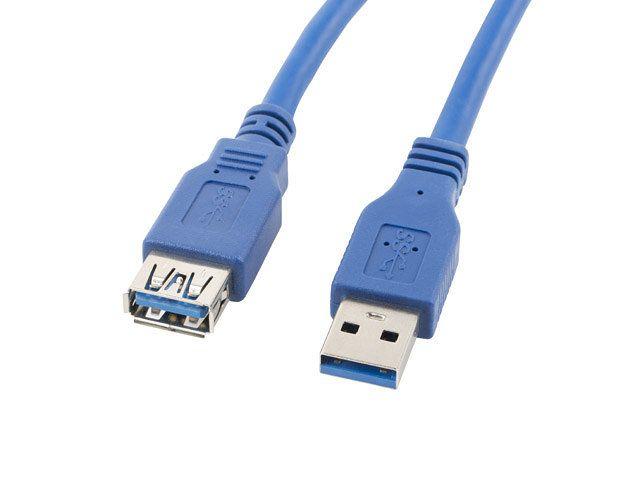 Cabo de Extensão USB 3.0 LANBERG CA-US3E-10CC-0018-B (1,8 m - Azul)