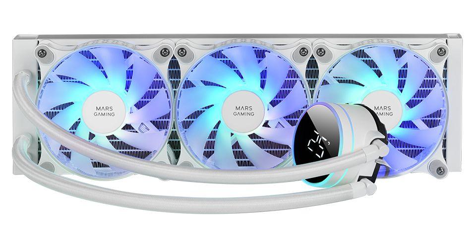 Kit de Arrefecimento Líquido MARS GAMING ML-LCD360 (600 W - Alumínio - Branco)