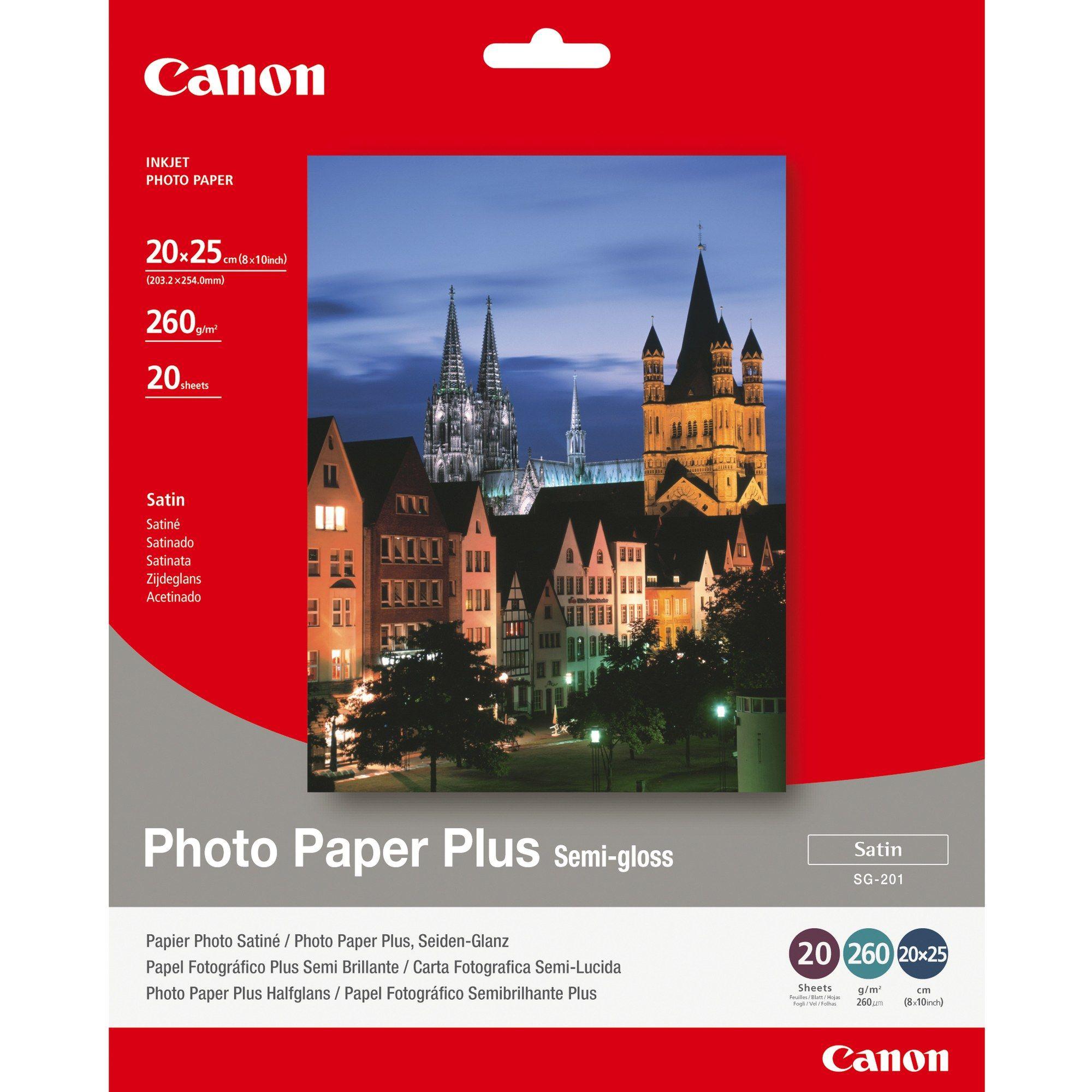 Papel Fotográfico CANON SG-201 1686B018 (8 x 10" - 20 folhas - 260 g/m²)
