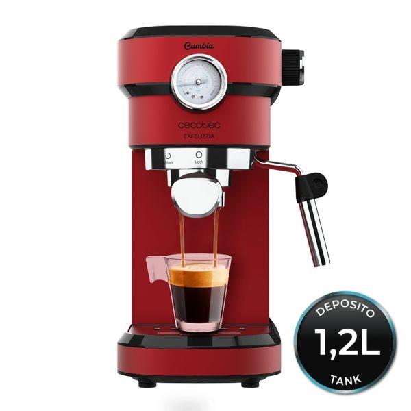 Máquina de Café Expresso CECOTEC Cafelizzia 790 Shiny Pro (Pó - 1350 W - 20 bar - Vermelho e Preto)