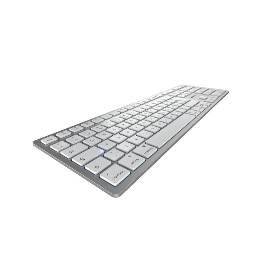 Teclado CHERRY KW 9100 SLIM FOR MAC (Alemão - Cherry SX - USB + Bluetooth - Prateado) — miniatura 3