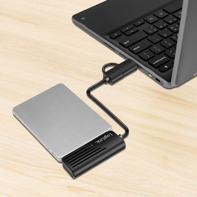 Adaptador LOGILINK AU0062 (USB-A/USB-C para SATA 2,5" - 5 Gb/s - Preto), miniatura 3